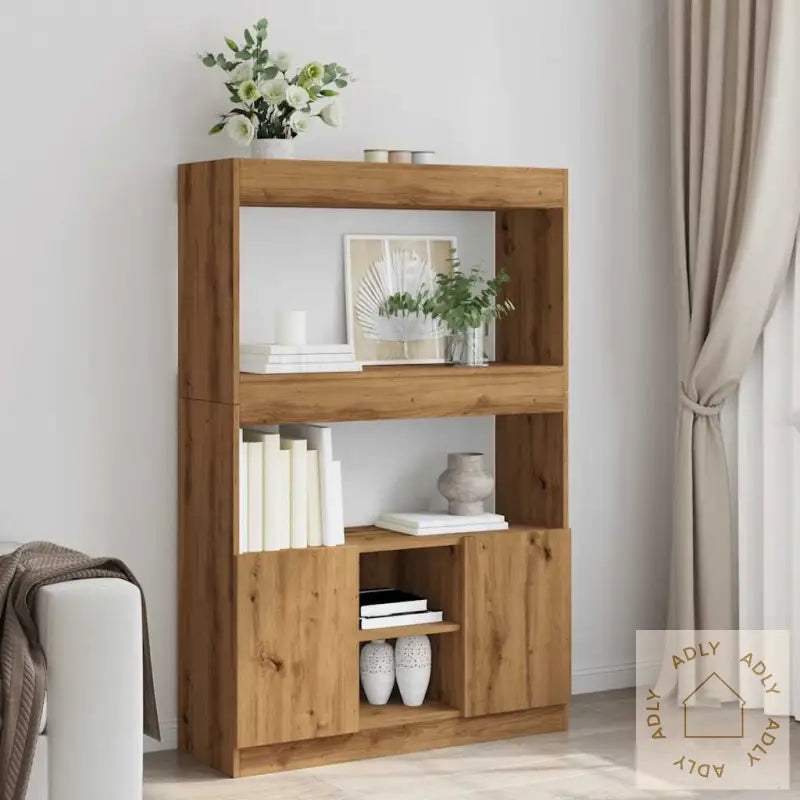 Highboard Artisan Eik 92X33X140 Cm Konstruert Tre