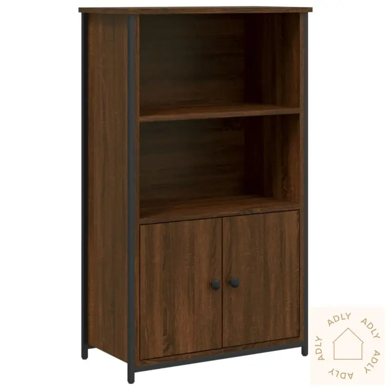 Highboard Brun Eik 62X32X103,5 Cm Konstruert Tre