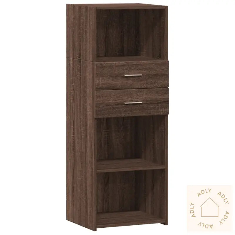 Hylle Brun Eik 45X42,5X124 Cm Konstruert Tre