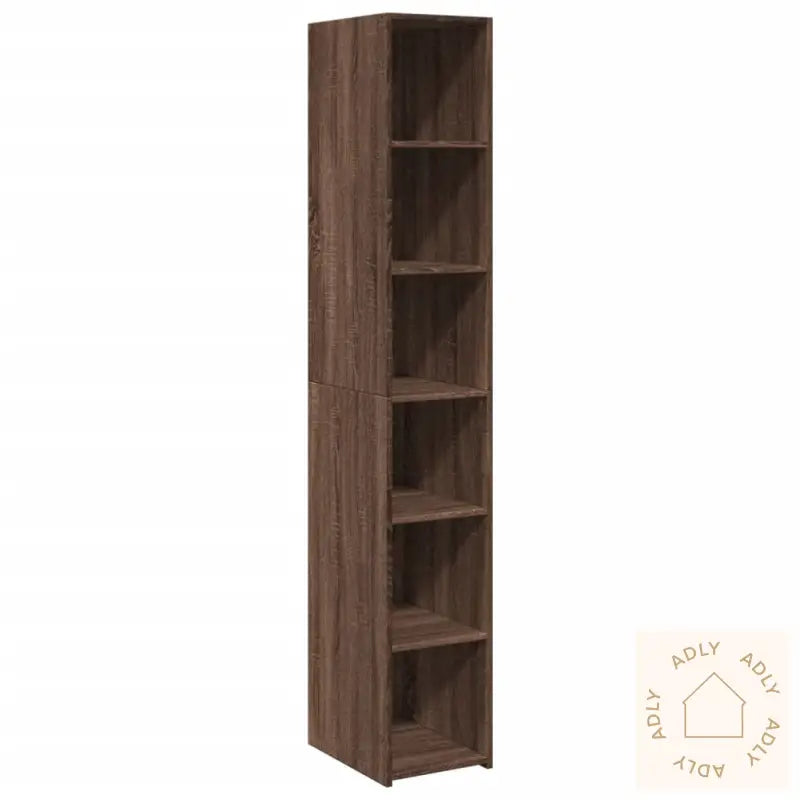 Hylle Brun Eik 30X41X185 Cm Konstruert Tre