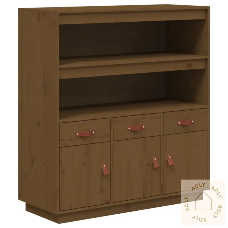 Highboard Honningbrun 100X40X108,5 Cm Heltre Furu