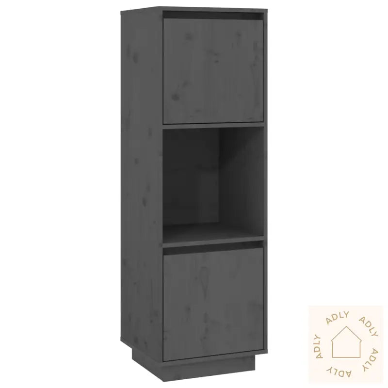 Highboard Grå 38X35X117 Cm Heltre Furu