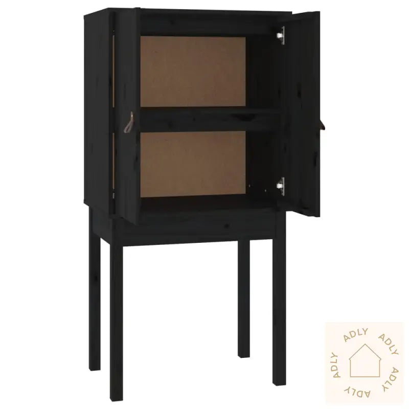 Highboard Svart 60X40X120 Cm Heltre Furu