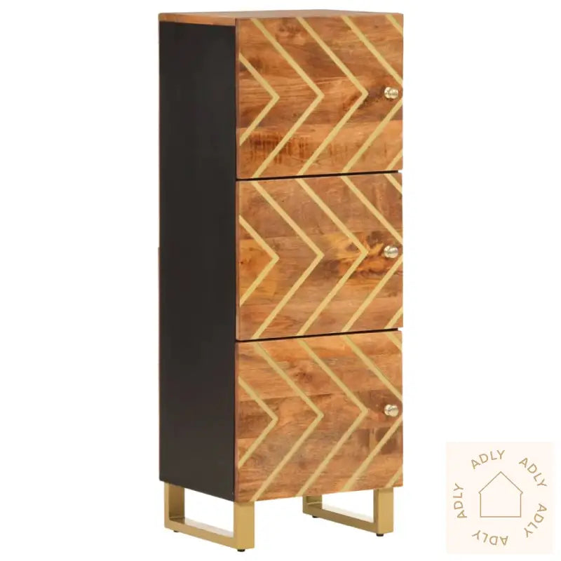 Skjenk Brun Og Svart 40X33,5X110 Cm Heltre Mango