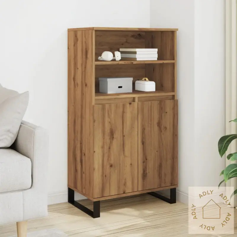 Highboard Artisan Eik 60X36X110 Cm Konstruert Tre