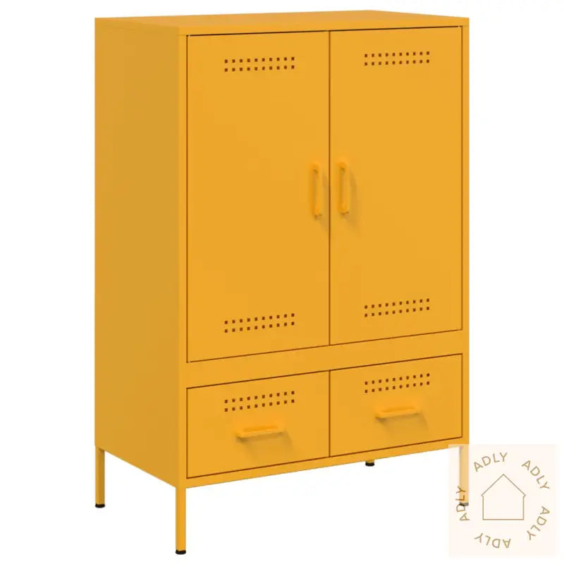 Highboard Sennepsgul 68X39X101,5 Cm Stål