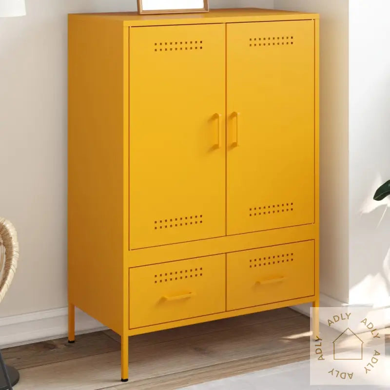 Highboard Sennepsgul 68X39X101,5 Cm Stål