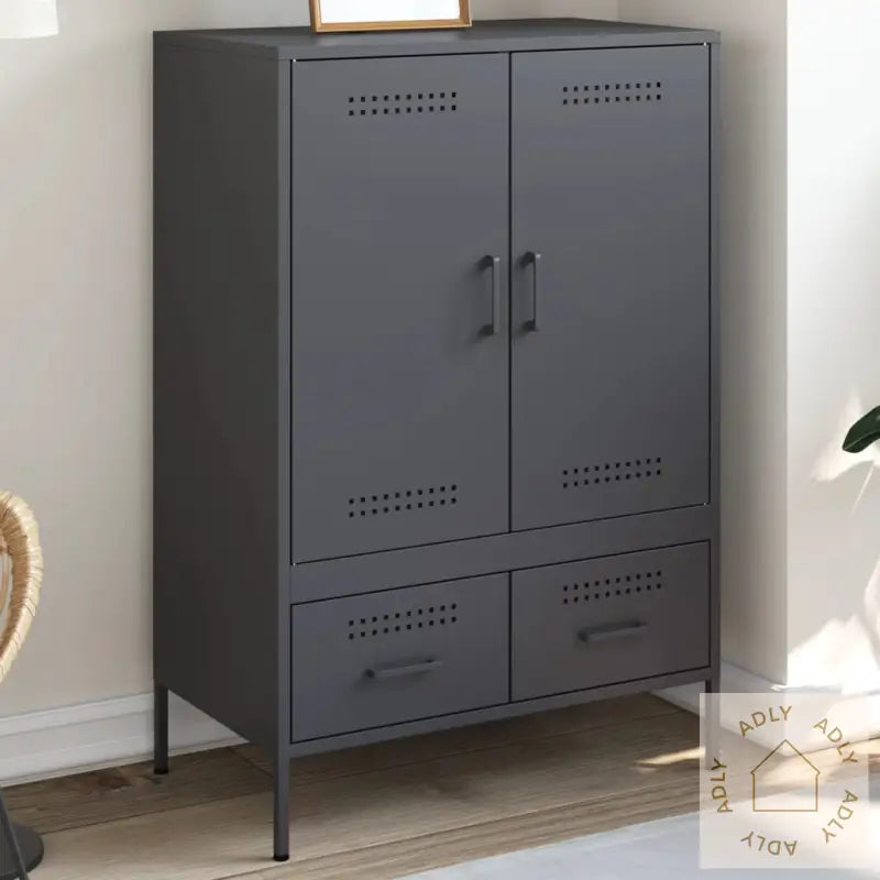 Highboard Antrasitt 68X39X101,5 Cm Stål
