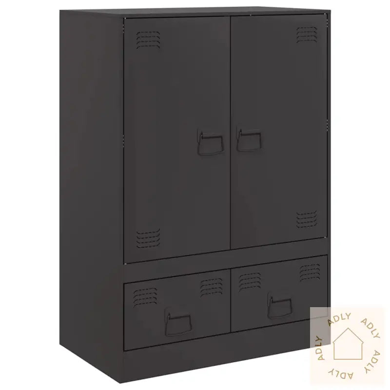 Highboard Svart 67X39X95 Cm Stål