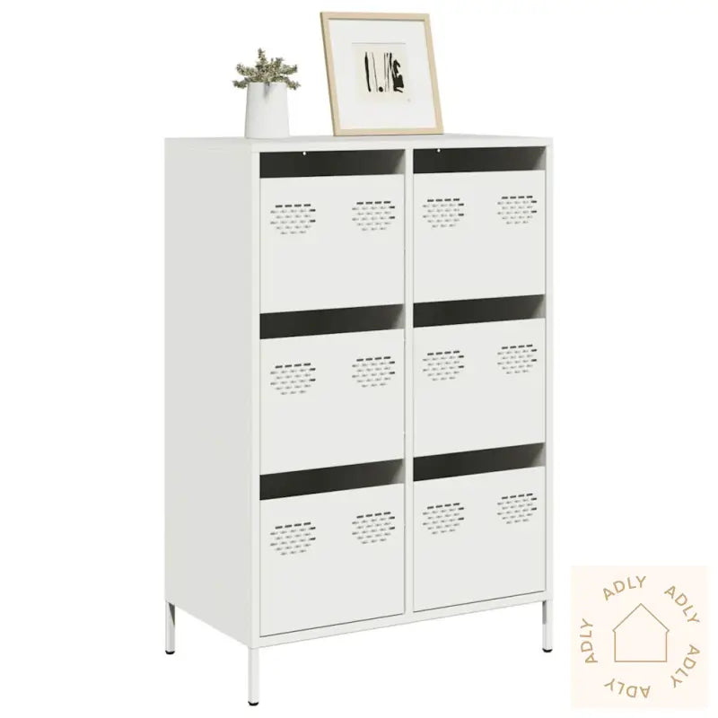 Highboard Hvit 68X39X101,5 Cm Stål