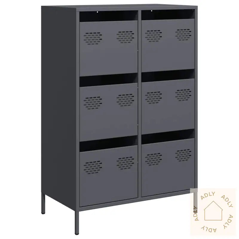 Highboard Antrasitt 68X39X101,5 Cm Stål