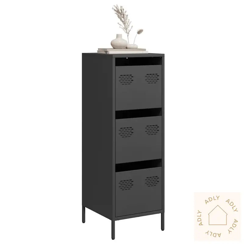 Highboard Svart 39X35X103,5 Cm Stål