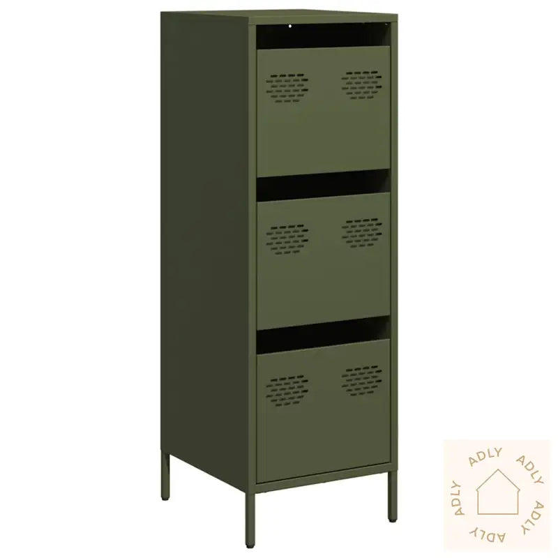 Highboard Olivengrønn 39X35X103,5 Cm Stål