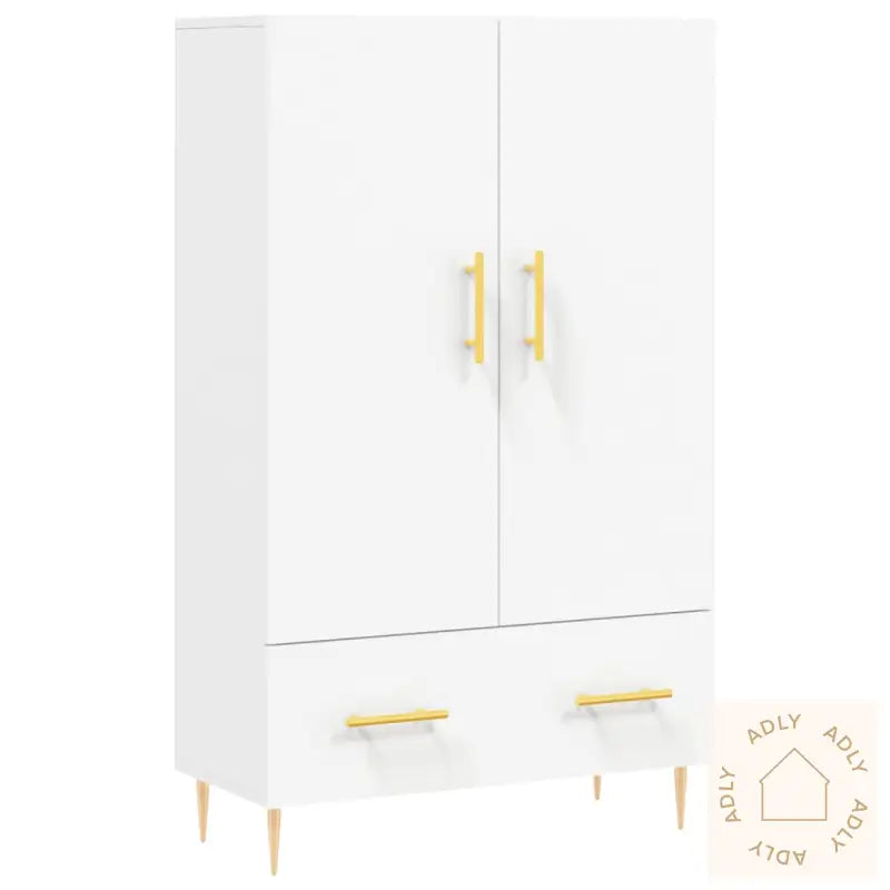 Highboard Hvit 69,5X31X115 Cm Konstruert Tre