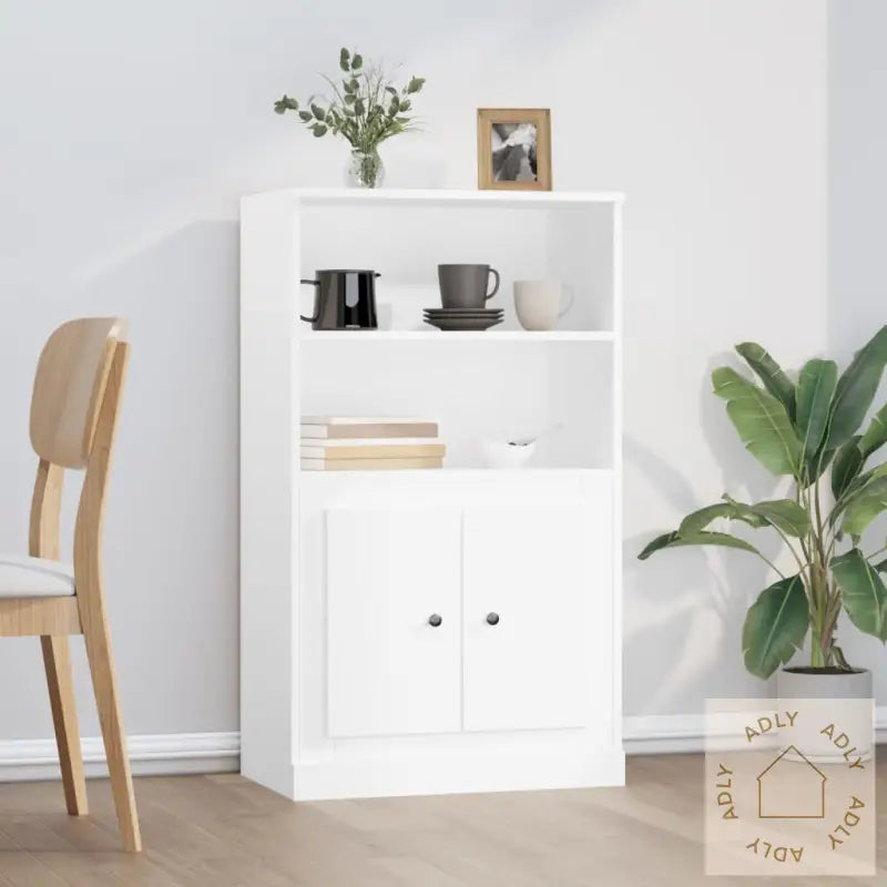 Highboard Hvit 60X35,5X103,5 Cm Konstruert Tre