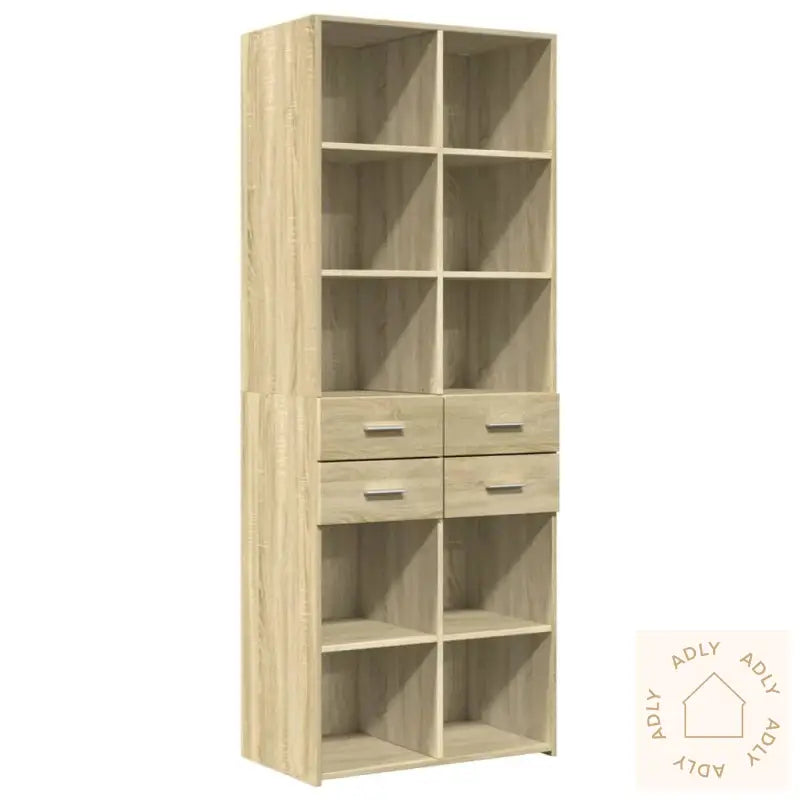 Highboard Sonoma Eik 70X42,5X185 Cm Konstruert Tre