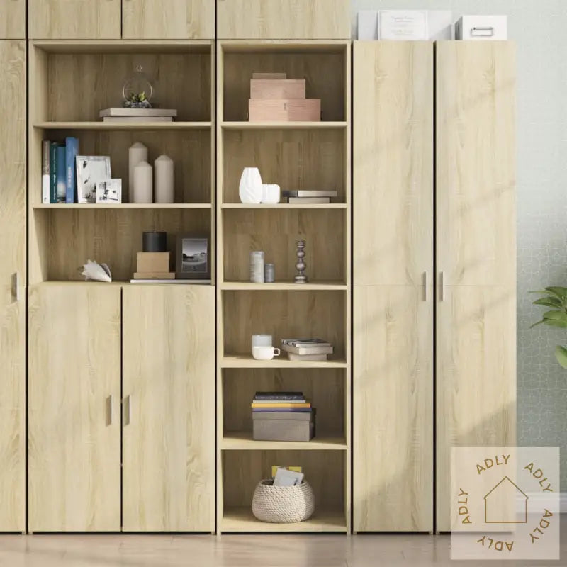 Highboard Sonoma Eik 50X41X185 Cm Konstruert Tre