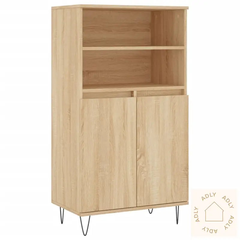 Highboard Sonoma Eik 60X36X110 Cm Konstruert Tre