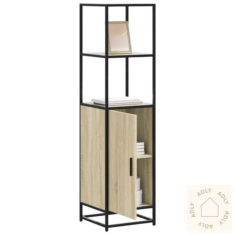 Highboard Sonoma Eik 35,5X35X139 Cm Konstruert Tre Og Metall