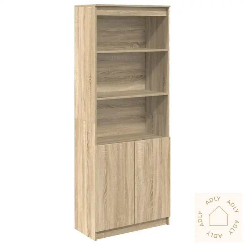 Highboard Sonoma Eik 70X35X180 Cm Konstruert Tre