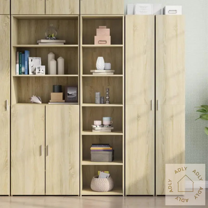 Highboard Sonoma Eik 45X41X185 Cm Konstruert Tre