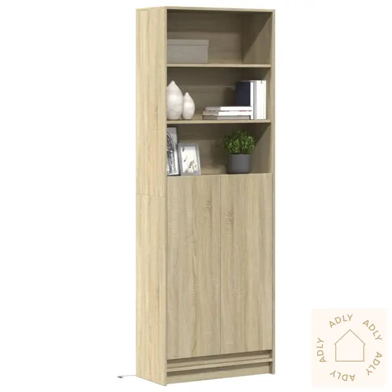Garderobe Med Led Sonoma Eik 69X32,5X200 Cm Konstruert Tre