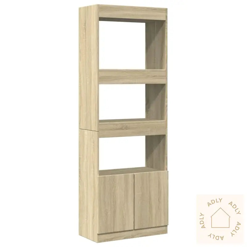 Highboard Sonoma Eik 63X33X180 Cm Konstruert Tre