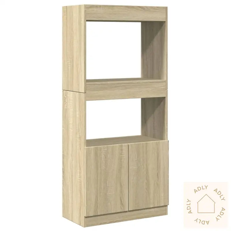 Highboard Sonoma Eik 63X33X140 Cm Konstruert Tre