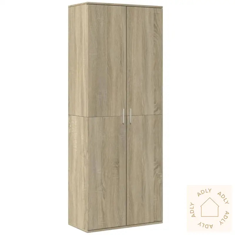 Highboard Sonoma Eik 70X35X180 Cm Konstruert Tre