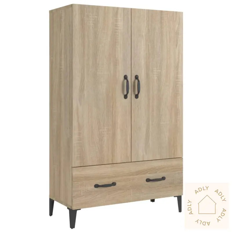Highboard Sonoma Eik 70X31X115 Cm Konstruert Tre