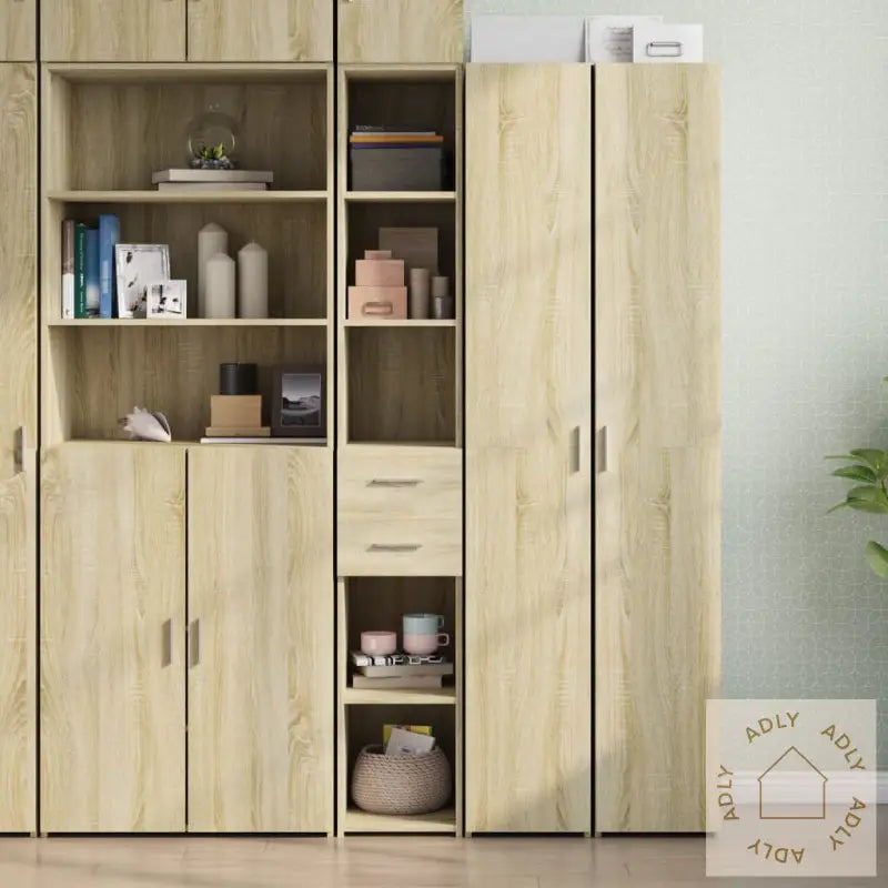 Hylle Sonoma Eik 30X42,5X185 Cm Konstruert Tre