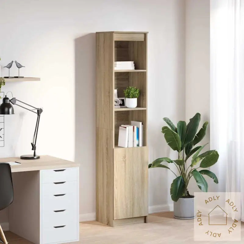 Høybord Sonoma Eik 37,5X35X180 Cm Konstruert Tre