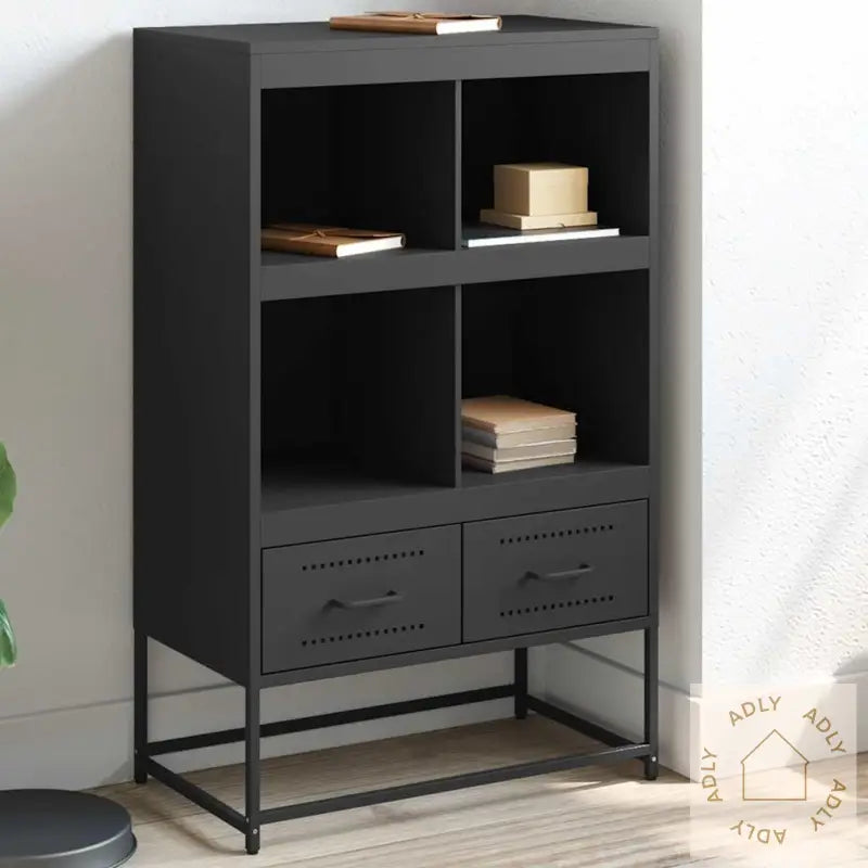 Highboard Svart 68X39X111,5 Cm Stål