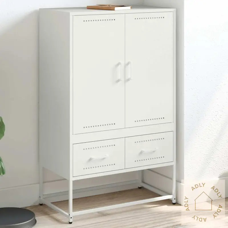Highboard Hvit 68X39X111,5 Cm Stål