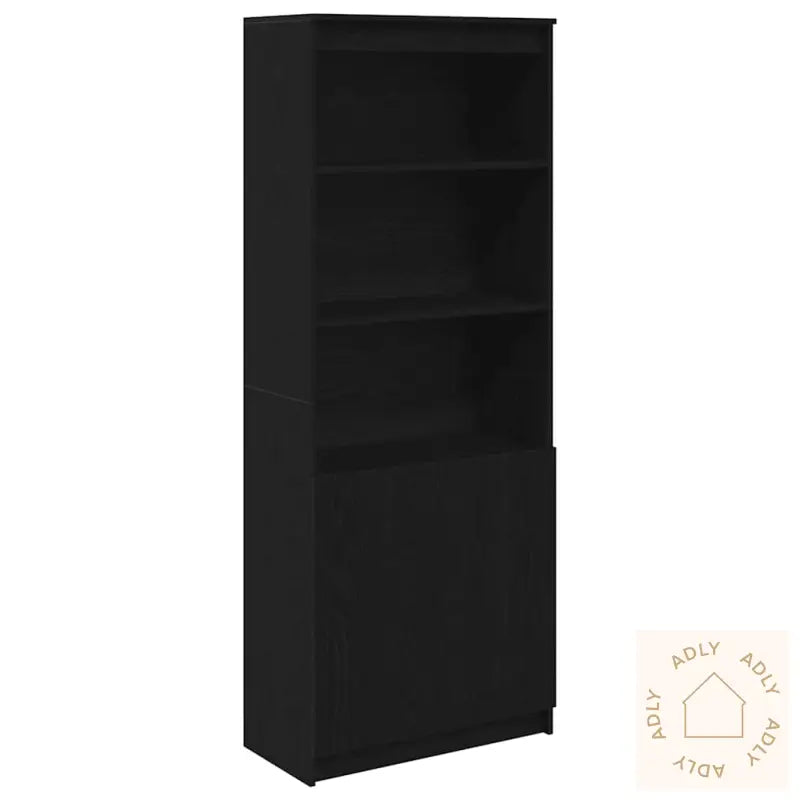 Høybord Svart Eik 70X35X180 Cm Konstruert Tre