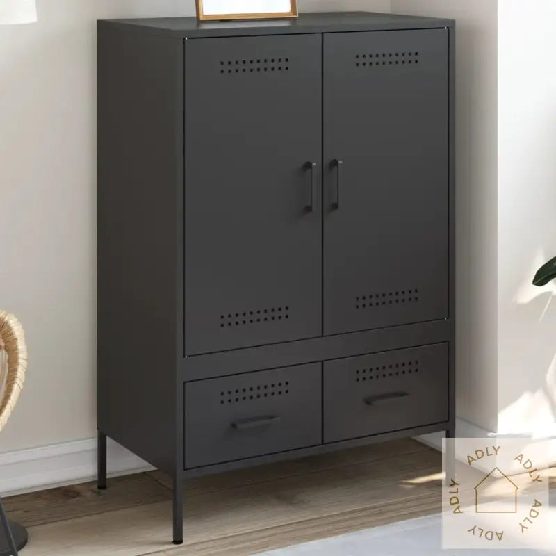 Highboard Svart 68X39X101,5 Cm Stål