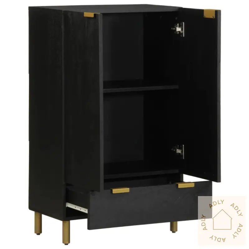 Highboard Svart 60X33X100 Cm Konstruert Tre