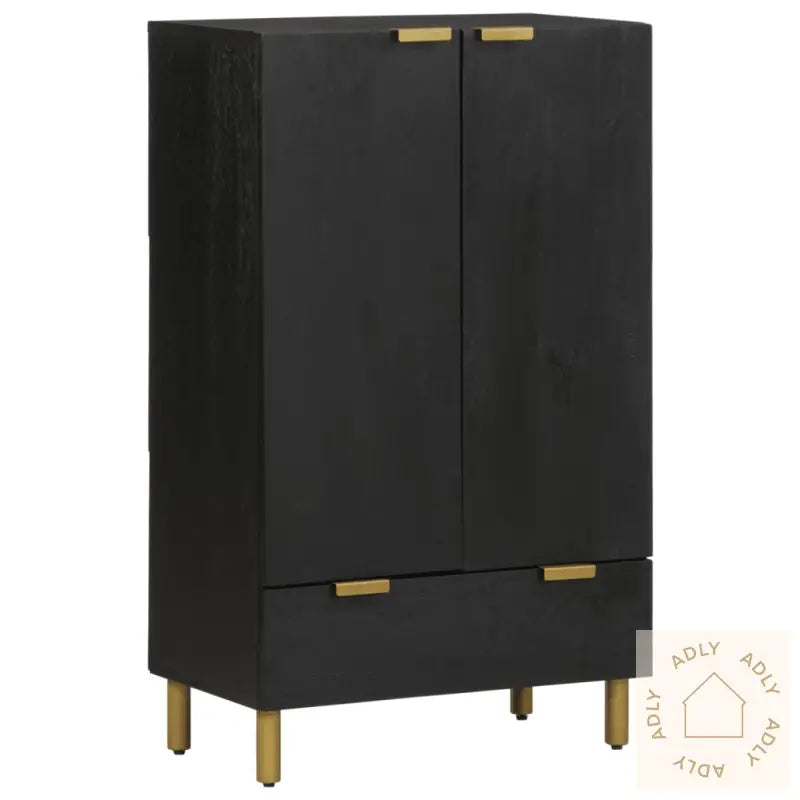 Highboard Svart 60X33X100 Cm Konstruert Tre