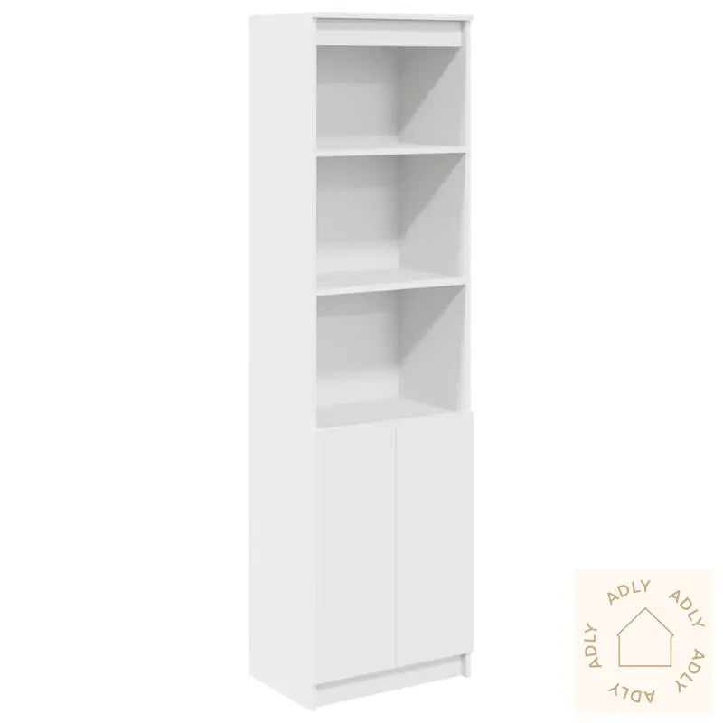 Highboard Hvit 50X35X180 Cm Konstruert Tre