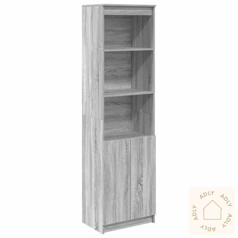 Highboard Grå Sonoma 50X35X180 Cm Konstruert Tre
