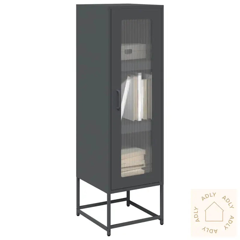 Highboard Antrasitt 36X39X123 Cm Kaldvalset Stål