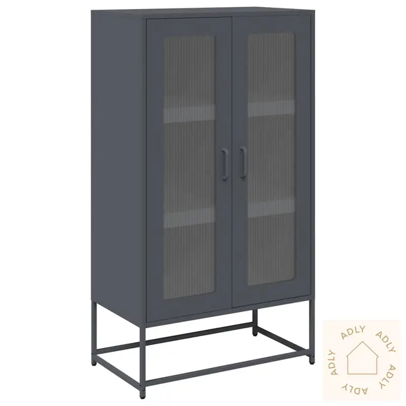 Highboard Antrasitt 68X39X123 Cm Stål