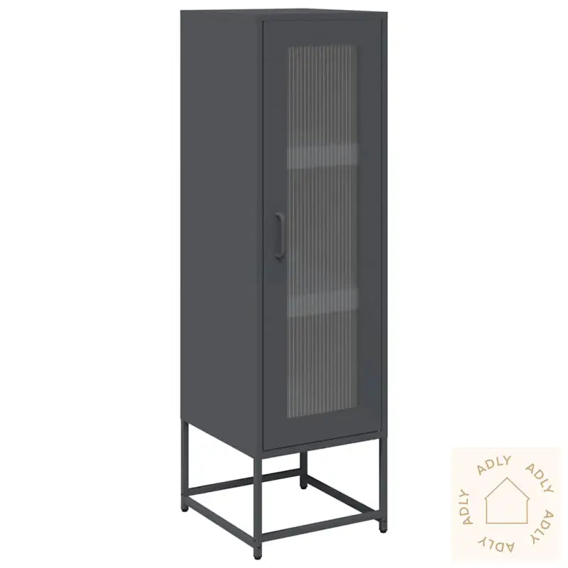 Highboard Antrasitt 36X39X123 Cm Kaldvalset Stål