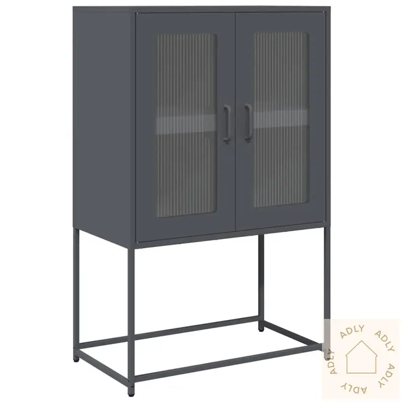 Highboard Antrasitt 68X39X107 Cm Stål