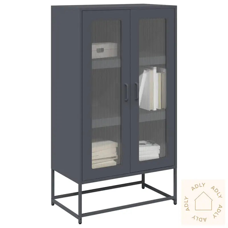 Highboard Antrasitt 68X39X123 Cm Stål