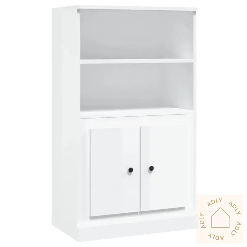 Highboard Høyglans Hvit 60X35,5X103,5 Cm Konstruert Tre