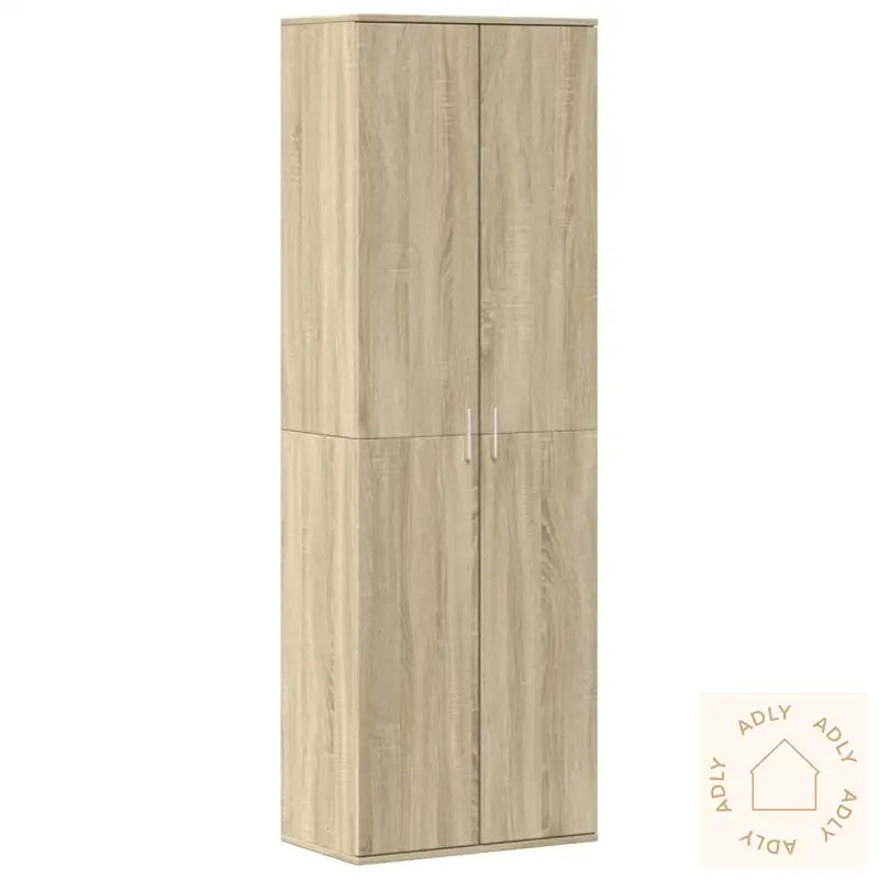 Highboard Sonoma Eik 60X35X180 Cm Konstruert Tre