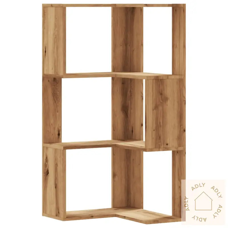 Bokhylle 3 Etasjer Artisan Eik 50X50X102 Cm Konstruert Tre