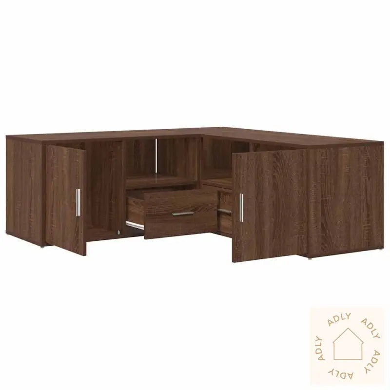 Hjørneskap Brun Eik 200X40X45 Cm Konstruert Tre