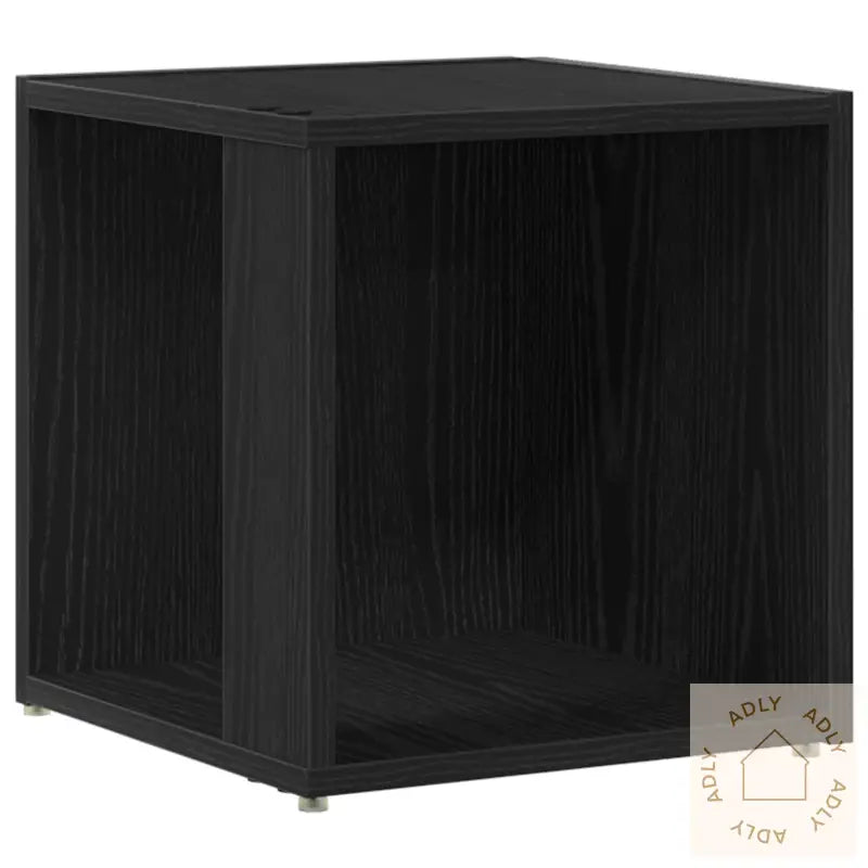 Sidebord Svart Eik 33X33X34,5 Cm Konstruert Tre